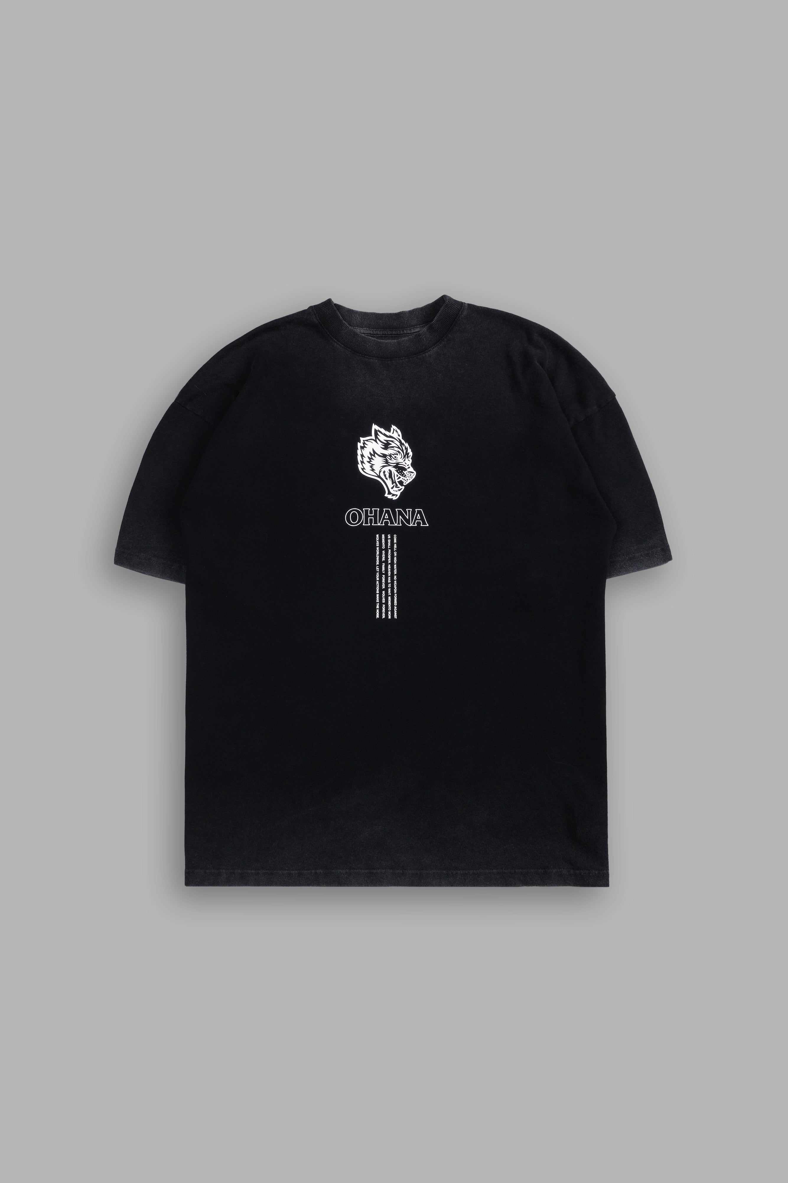 Ohana SSDDNFGU "Premium" Oversized Tee in Black