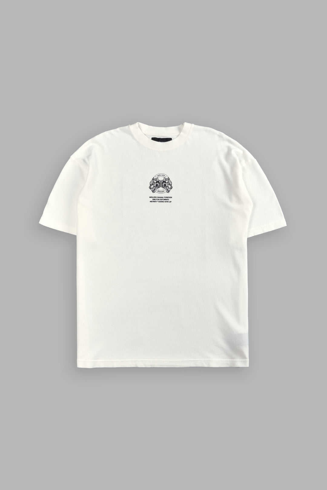 Wolves Ohana Forever "Premium" Oversized Tee in Cream
