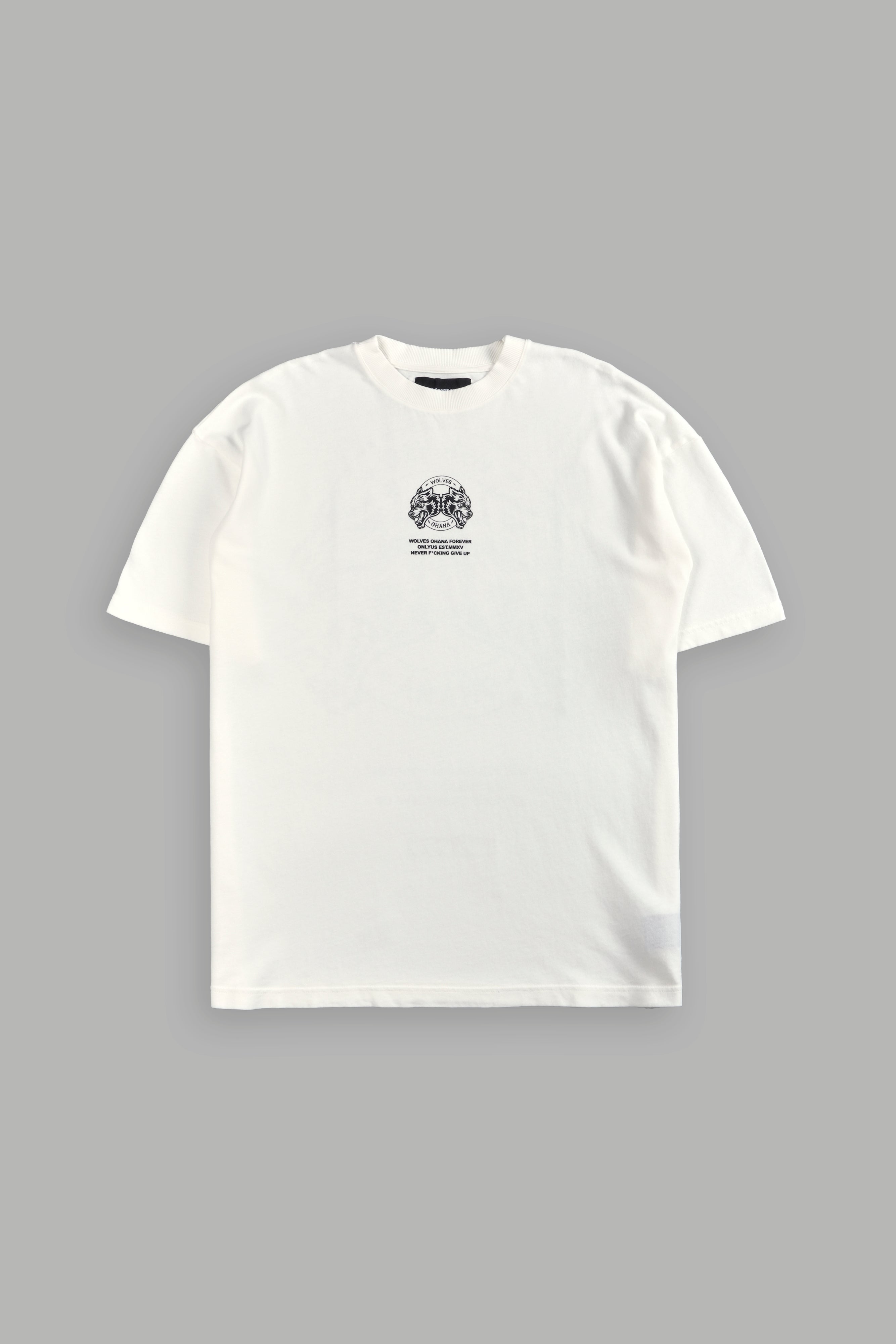 Wolves Ohana Forever "Premium" Oversized Tee in Cream