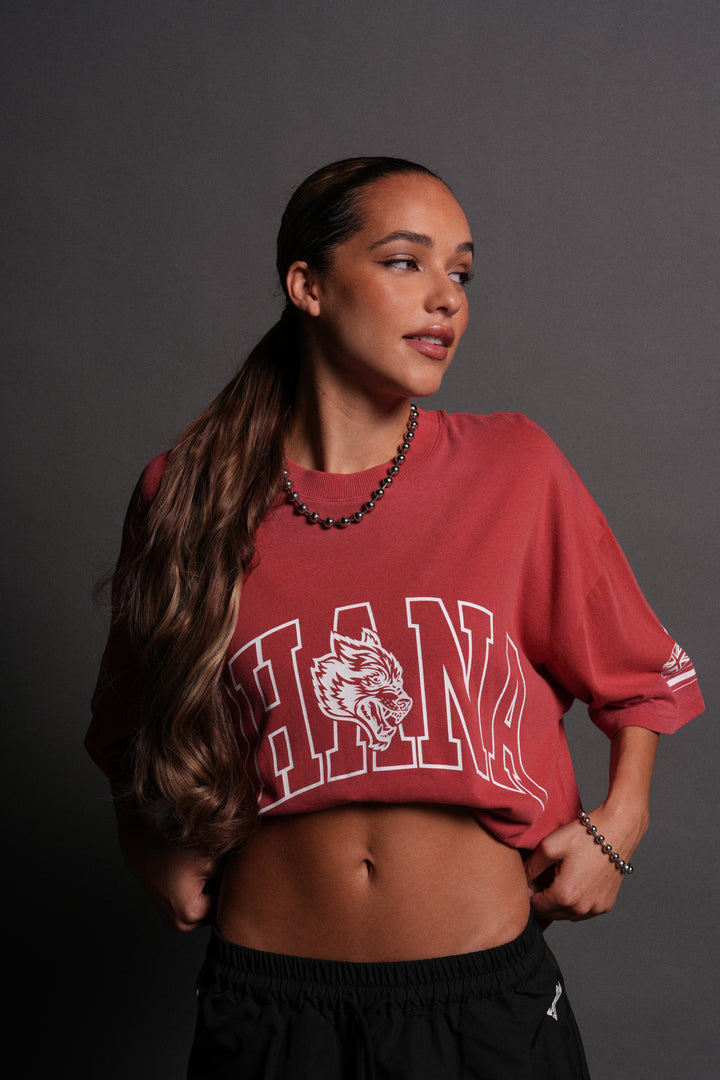 Ohana Forever V3 "Premium" Oversized Tee in Roman Red Drift Wash