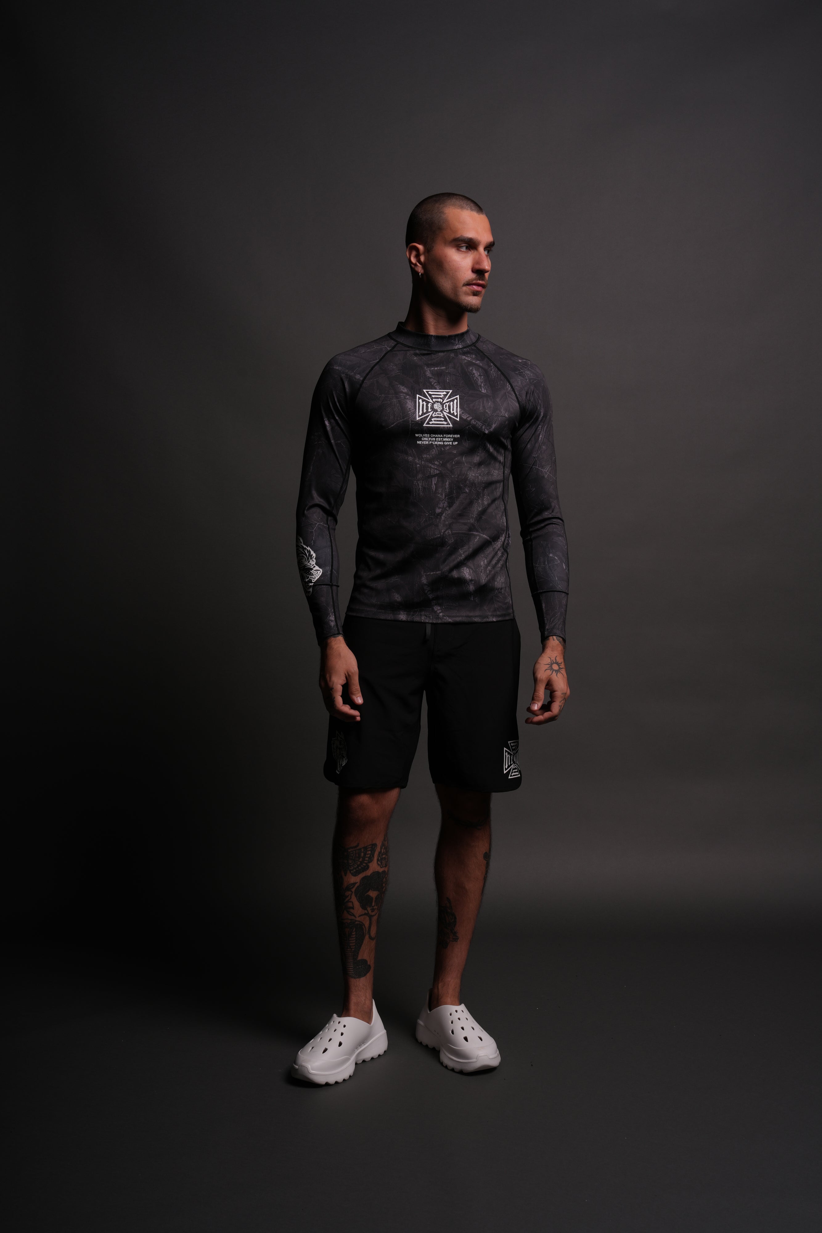 Core Rash Guard in Darc Driftwood Forest Camo