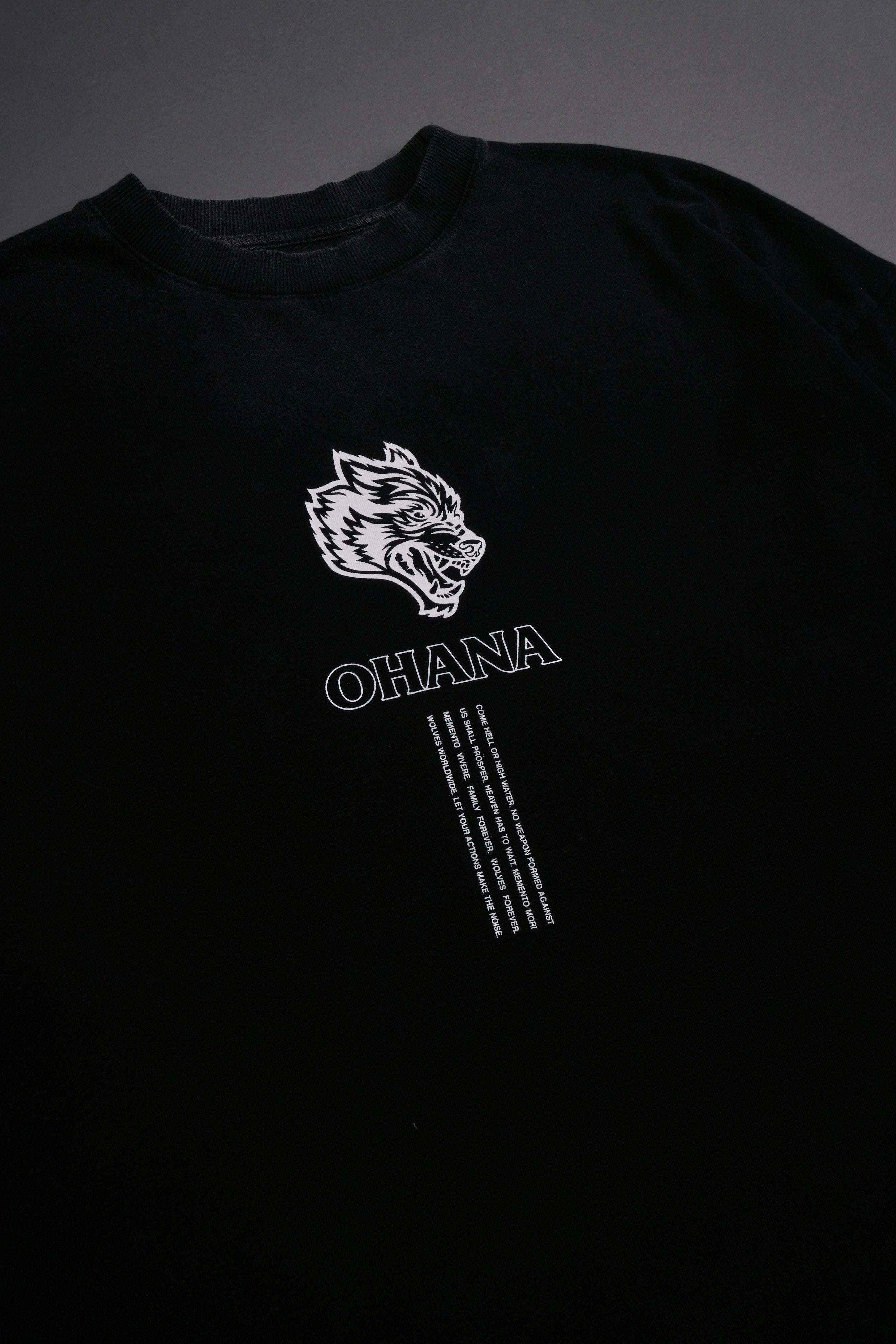 Ohana SSDDNFGU "Premium" Oversized Tee in Black