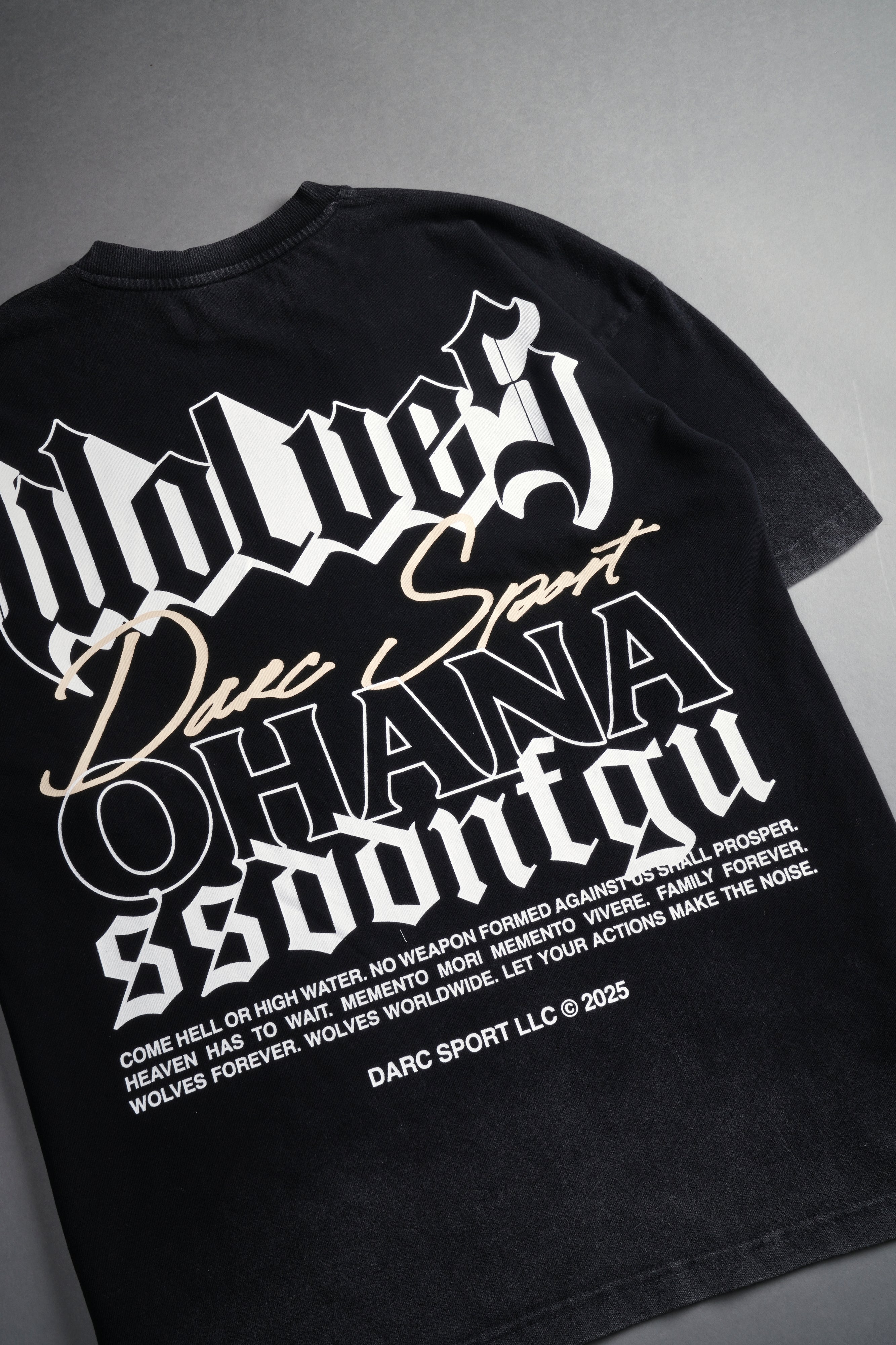Ohana SSDDNFGU "Premium" Oversized Tee in Black