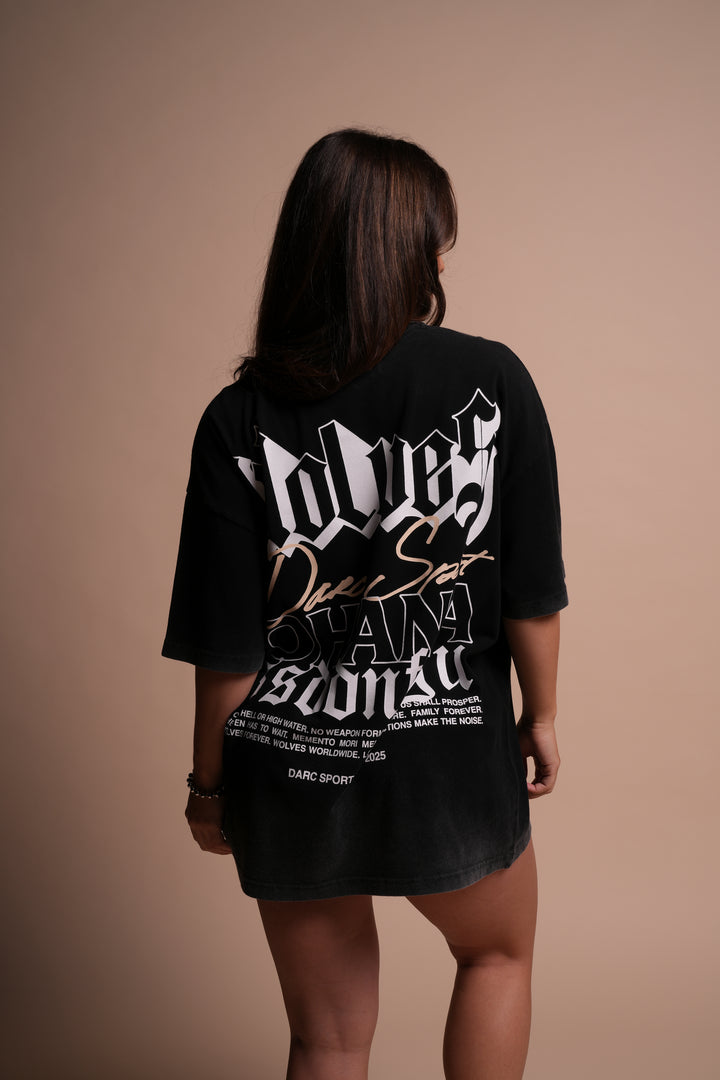 Ohana SSDDNFGU "Premium" Oversized Tee in Black