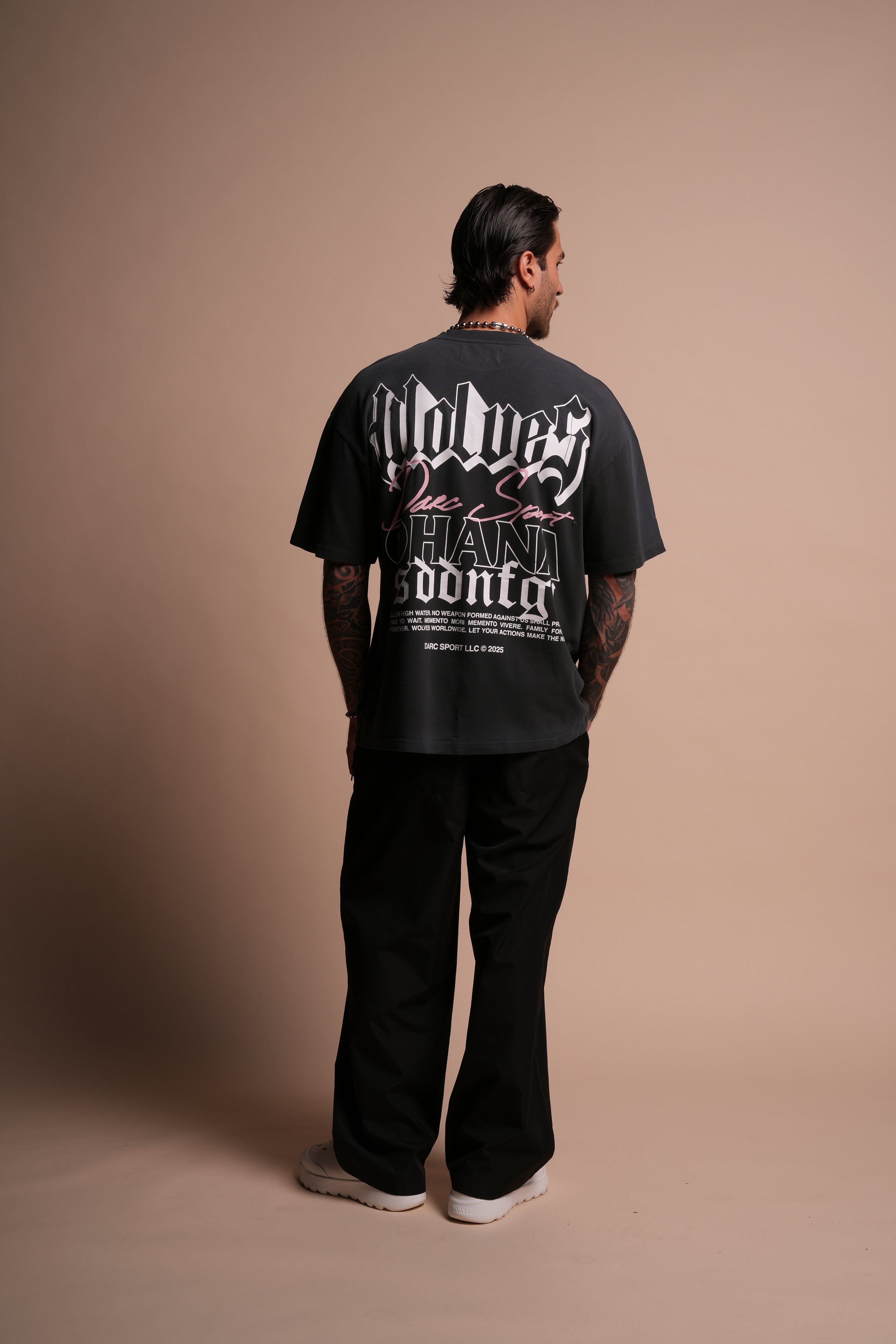 Ohana SSDDNFGU "Premium" Oversized Tee in Darc Ash Sun Fade