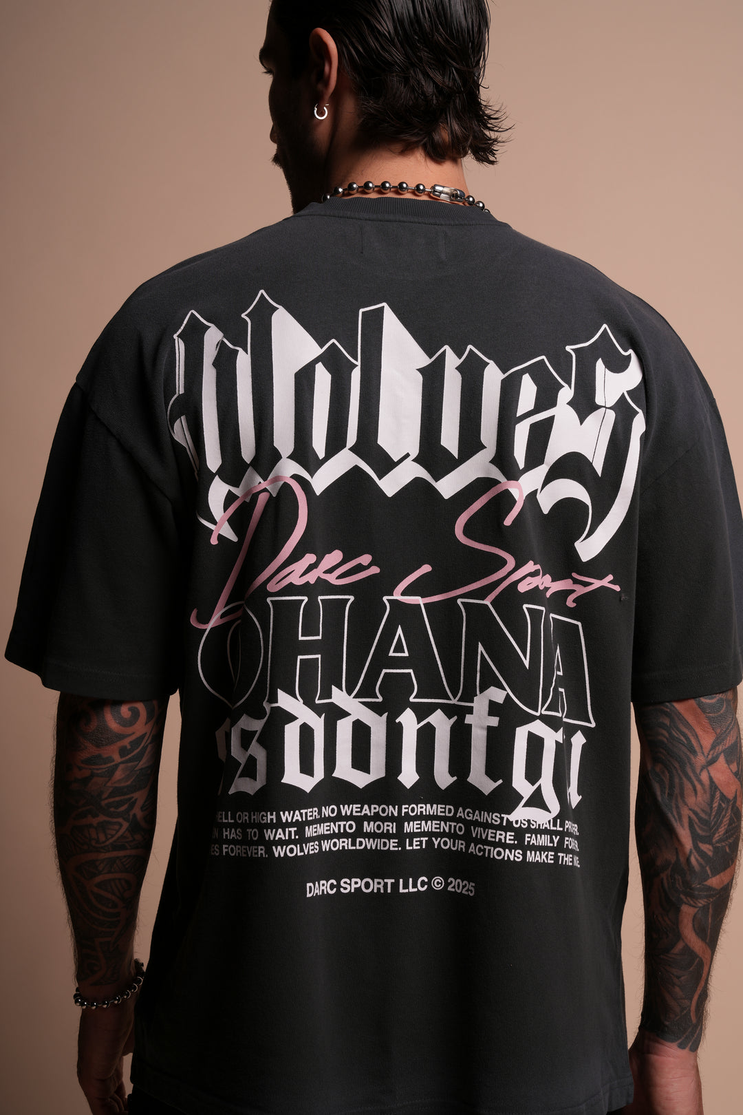 Ohana SSDDNFGU "Premium" Oversized Tee in Darc Ash Sun Fade