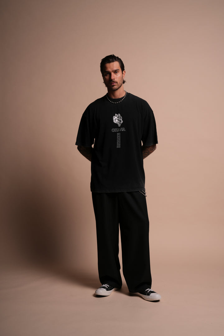 Ohana SSDDNFGU "Premium" Oversized Tee in Black