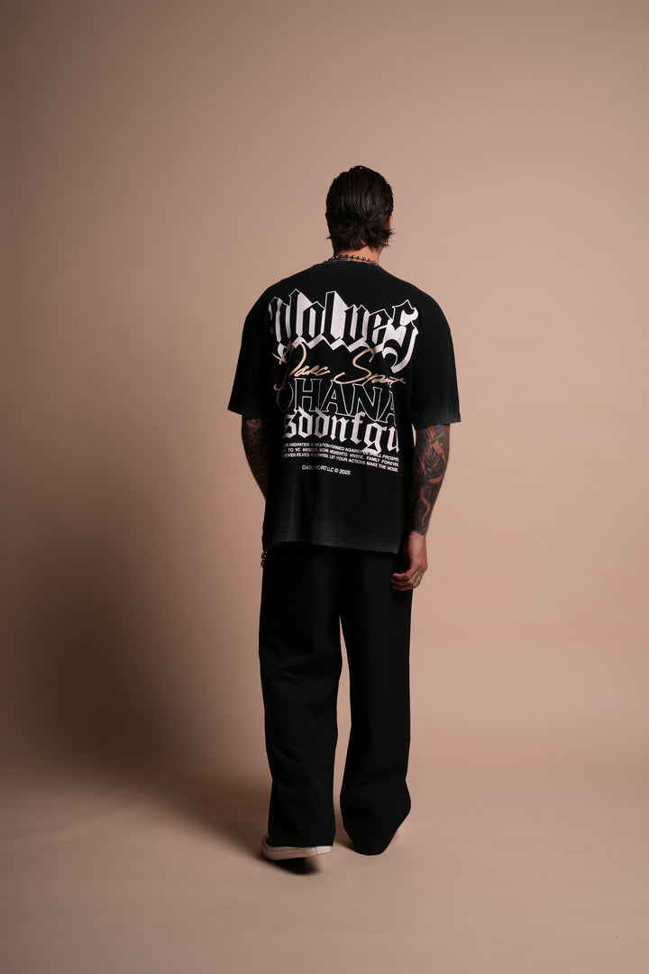 Ohana SSDDNFGU "Premium" Oversized Tee in Black