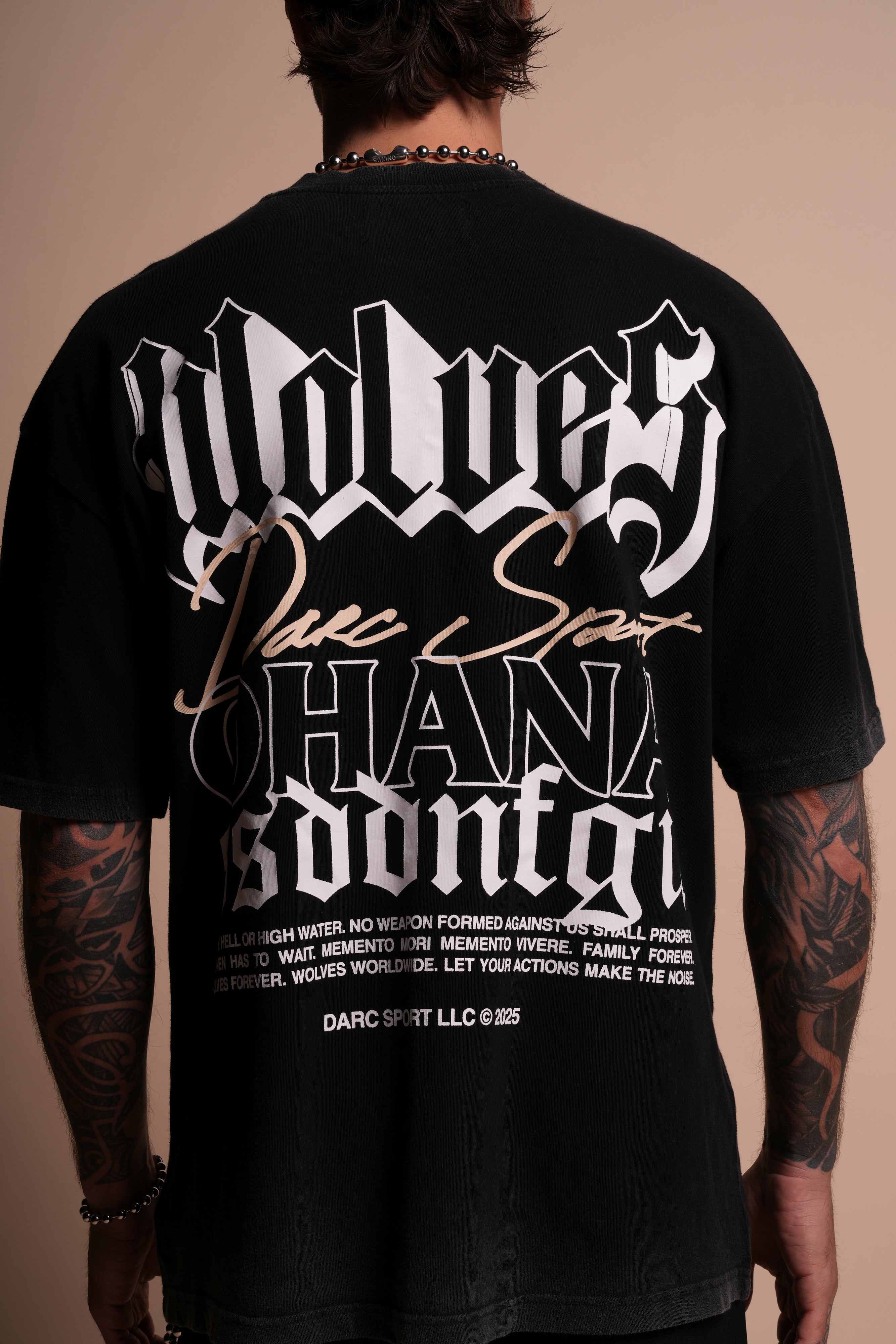 Ohana SSDDNFGU "Premium" Oversized Tee in Black