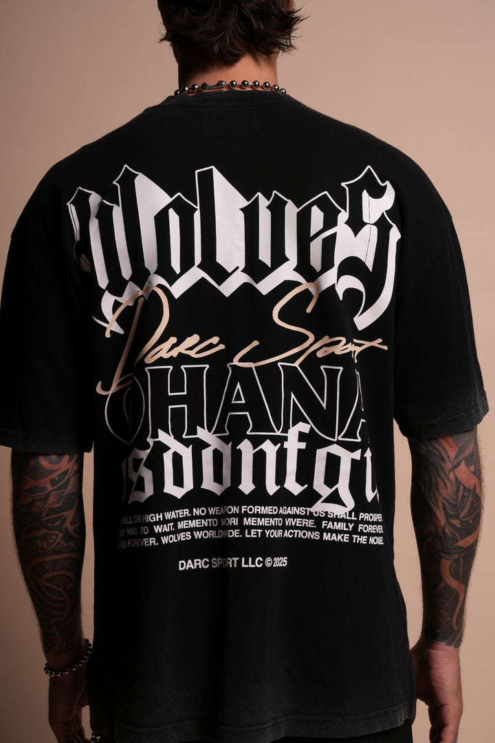 Ohana SSDDNFGU "Premium" Oversized Tee in Black