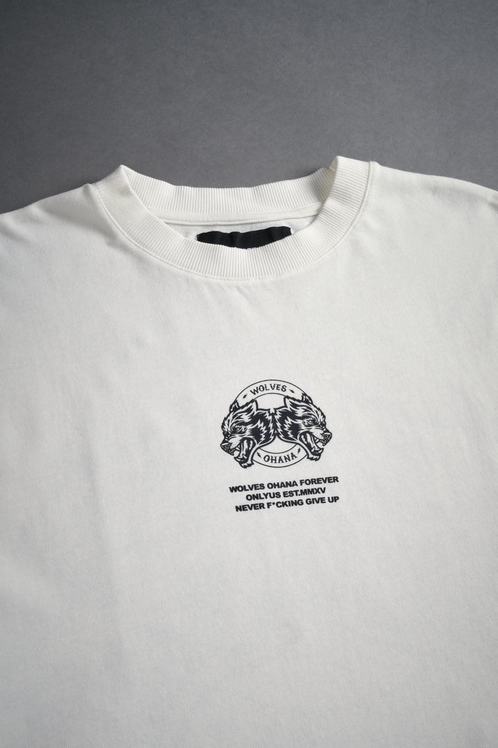 Wolves Ohana Forever "Premium" Oversized Tee in Cream